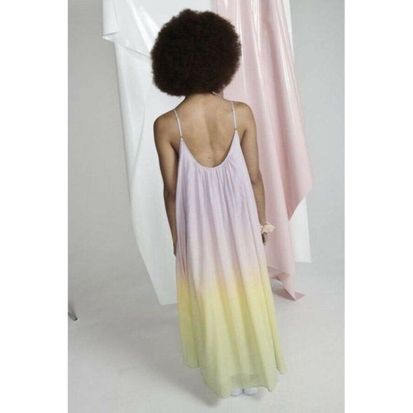 Olivia Rubin Aurora Dress Pastel Ombre Maxi Straps Revolve US 0 NWT $258 - Picture 4 of 9